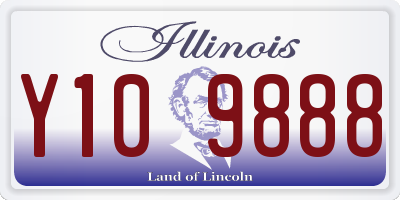 IL license plate Y109888