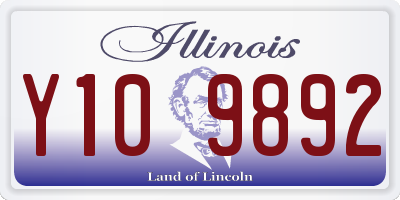 IL license plate Y109892
