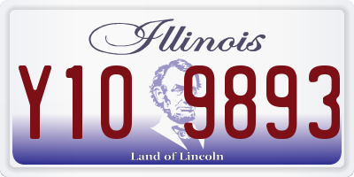 IL license plate Y109893