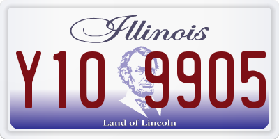 IL license plate Y109905