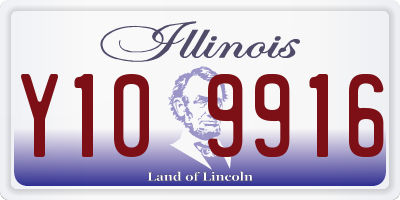 IL license plate Y109916