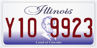 IL license plate Y109923