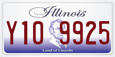 IL license plate Y109925