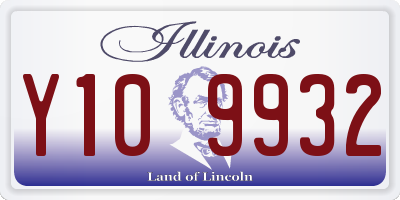 IL license plate Y109932