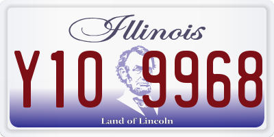 IL license plate Y109968