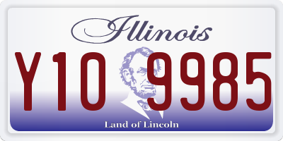 IL license plate Y109985