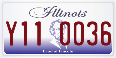 IL license plate Y110036