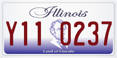 IL license plate Y110237
