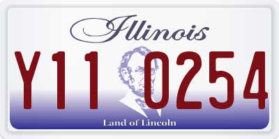 IL license plate Y110254