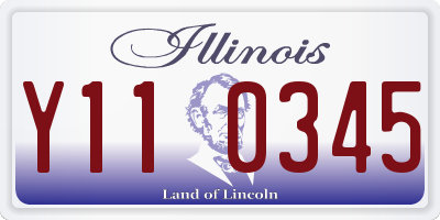 IL license plate Y110345