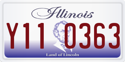 IL license plate Y110363