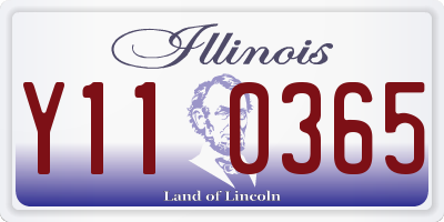 IL license plate Y110365