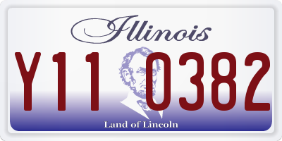 IL license plate Y110382