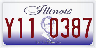 IL license plate Y110387