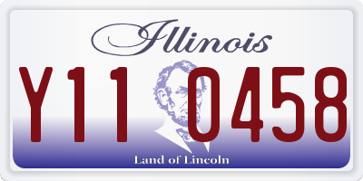 IL license plate Y110458