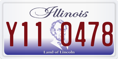 IL license plate Y110478