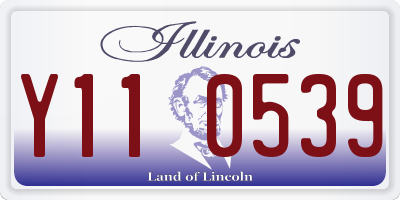 IL license plate Y110539