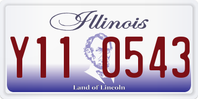 IL license plate Y110543