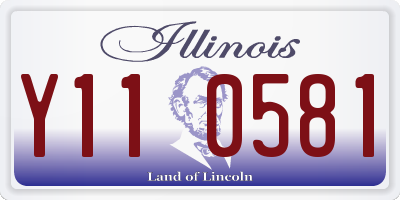IL license plate Y110581