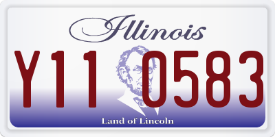 IL license plate Y110583
