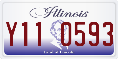 IL license plate Y110593