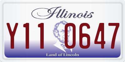 IL license plate Y110647