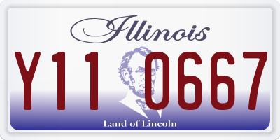 IL license plate Y110667