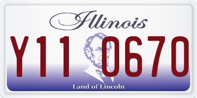 IL license plate Y110670