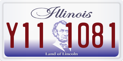 IL license plate Y111081