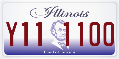 IL license plate Y111100