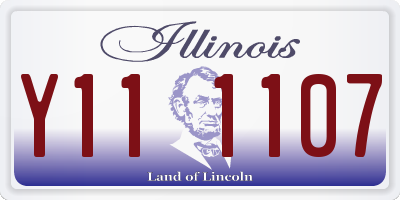 IL license plate Y111107