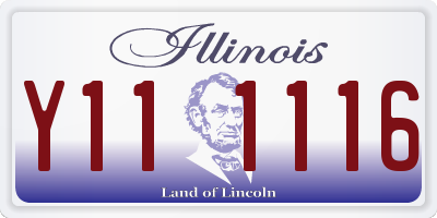 IL license plate Y111116