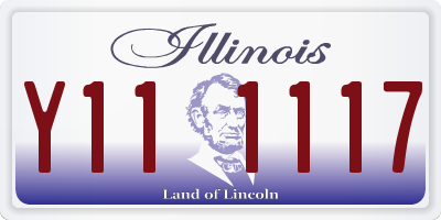 IL license plate Y111117