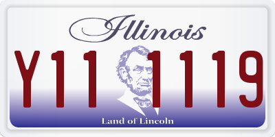 IL license plate Y111119