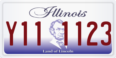 IL license plate Y111123