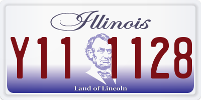 IL license plate Y111128