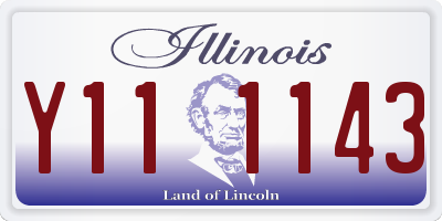 IL license plate Y111143