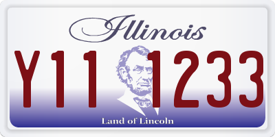 IL license plate Y111233