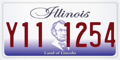 IL license plate Y111254