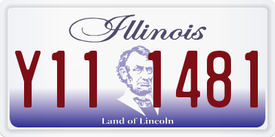 IL license plate Y111481