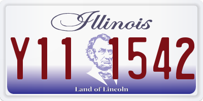 IL license plate Y111542