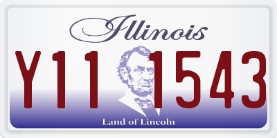 IL license plate Y111543