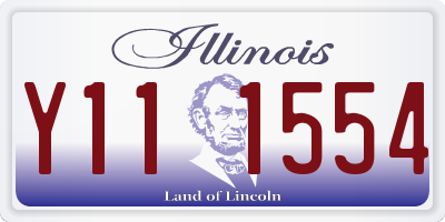 IL license plate Y111554