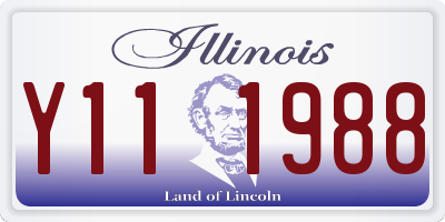 IL license plate Y111988