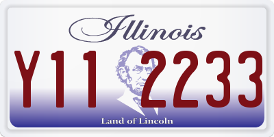 IL license plate Y112233
