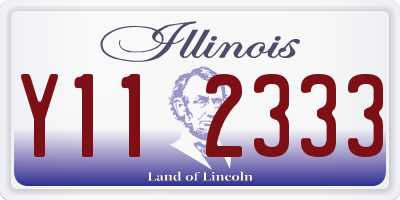 IL license plate Y112333