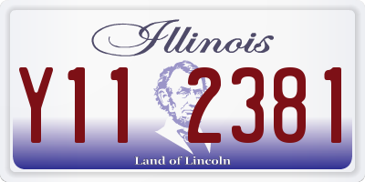 IL license plate Y112381
