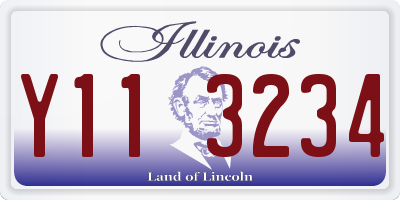 IL license plate Y113234