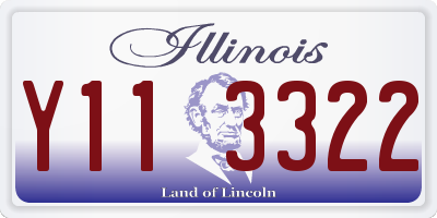 IL license plate Y113322