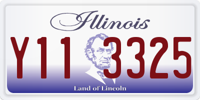 IL license plate Y113325